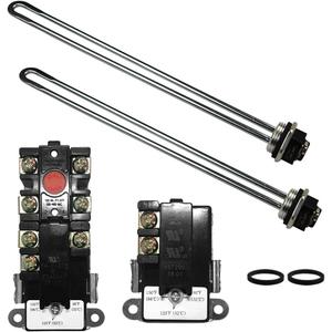 EWH-01 Electric Water Heater Tune-Up Kit, Includes Two Water Heater Thermostats, Two Water Heater Heating Elements - 4500W 240V, T-O-D Style Thermostat, Water Heater Replacement Parts