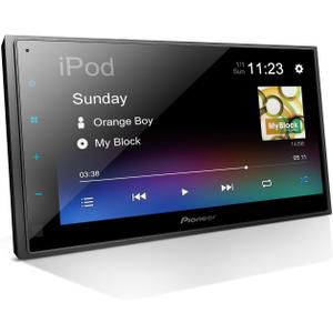 Pioneer DMH-130BT 6.8" Resistive Touchscreen, Double Din Bluetooth, Backup Camera, USB, FLAC, AM/FM Radio, Short Chassis, 50W x 4 Output, Steering Wheel Input