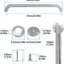 Shower Grab Bar, 2 Pack 24 Inch Brushed Nickel Bathroom Safety Bar, 1.25" Diameter 304 Stainless Steel Grab Bars for Bathtubs and Showers, Handicap Shower Grab Bar for Seniors Elderly