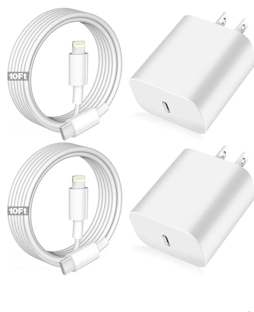 iPhone Fast Charger,Apple Charger Super Quick iPhone Charger Fast Charging,2Pack 10FT Long Type-C to Lightning Cable Cord USB C Wall Charger Block Adapter for iPhone 14 13 12 11/13Pro Max/12Mini/XS/XR
