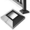 1Pcs 2" (Actual 4.5"x4.5") Aluminium Post Base Cover, for Stairs, Handrails, Porches, Deck Railing Base Bracket Cover (Black)