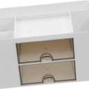 Multi Function Desk Organizer with Drawer Versatile Storage Box for Stationery Cosmetics for Office Dorm Home Use Stylish Design