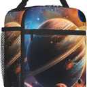 Insulated Lunch Box for Girls Boys Women Adults Kids Galaxy Lunch Box for Work,Picnic,School,Travel,Hiking, Beach or Fishing Polyester Galaxy Lunch Bag Planet