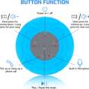 Waterproof Bluetooth Shower Speaker Portable Wireless Water-Resistant Speaker Suction Cup,Built-in Mic Gifts for Kids Speakerphone for iPhone Phone Tablet Bathroom Kitchen - Blue