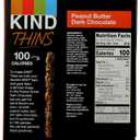 KIND THINS Peanut Butter Dark Chocolate Bars, Gluten Free, 100 Calories, 0.74 oz bars, 10 count (EXP 10/30/26)