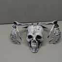 Halloween Skeleton Decorations Outdoor Realistic Skeleton Stakes Bones Skull Head and Hands for Outside Yard Lawn Stake Garden Graveyard Decoration