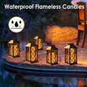 72Pack Flameless Candles with Remote,LED Cancle 3 sizes (H4" 5 ", 6 "x D 2.2") with 24Hours timer, -Waterproof Battery Operated- LED Candle for home decor, wedding party Christmas decoration candles