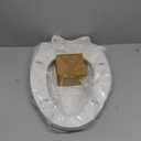 Bidet Toilet Seat, Soft Close Elongated Toilet Seat, Button control Feminine/Posterior Wash Switch, Knob Control Water Pressure,White Bidet Seat Attachment with Brass inlet