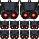 Qualirey 10 Pack Solar Animal Repellent Nocturnal Predator Control Light Animal Repellent for Coyote, Raccoon, Deer, Skunk Outdoor Predator Deterrent Devices for Garden Yard Farm Chicken Coop