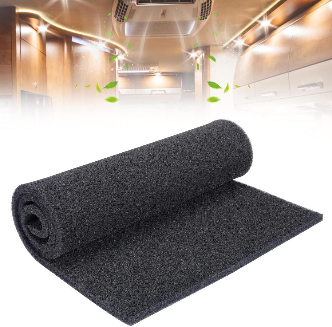 RV Air Conditioner Replacement Filters - Black 50PPI Filter for Most RV A/C Accessories, 40 x 16 x 0.6 Inches