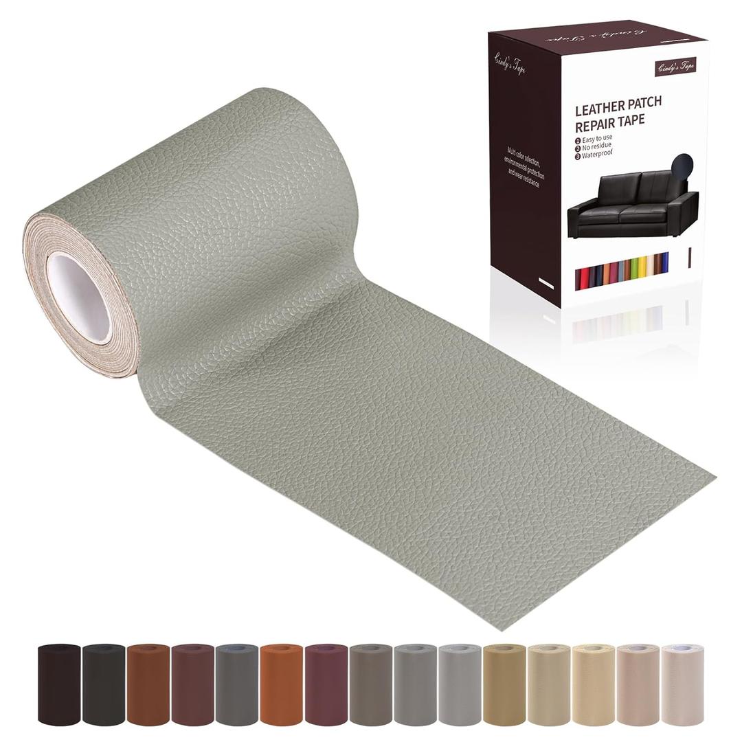 Leather Repair Patch Tape,  3 x 61 Inches Self Adhesive Leather Repair Kit for Furniture, Car Seat,Vinyl Leather Repair Kit for Office Chairs, Couch, Sofa, Luggage
