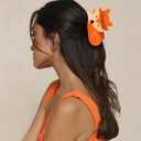 2pcs Fox Hair Clips for Women, Cute Orange Fox Hair Claw Clips Halloween Hair Clip Nonslip Cartoon Fox Design Hair Clamps Hair Styling Accessories for Thin Thick Hair