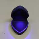 Luxury LED Lighted Ring Box - Heart Shaped Elegant Blue Ring Case for Wedding Rings, Perfect for Engagement, Proposal, Anniversary, Ceremony, and Gift Giving