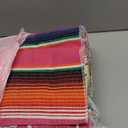 12 Pack Mexican Table Runners 14 x 84 Rainbow Colors Large Boho Mexican Theme Party Decoration for Cinco de Mayo Fiesta Party 6 Serape Table Runner (14 x 84-12Pcs)