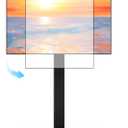 Neothm Rolling TV Stand Portrait for 65 70 75 Inch TVs, Tilt and Swivel Mobile TV Cart on Wheels up to 110 Lbs, 6 Height Adjustable PortableTV Stand, Max VESA 600x400mm