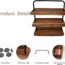 Acacia Wooden Cupcake Display Riser Stand Three Tiered Essential Oil Risers Display Candle Perfume Stand Small Chees Party Decor Dessert Table Display Set 3 Layers