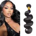 Human Hair Bundles Body Wave Bundles #1B Body Wave Bundle 12 inch Brazilian Remy Human Hair Bundle 50g