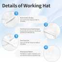 Working Cap with Sweatband Adjustable Cleaning Work Hat Scrub Cap for Women Men Tie Back Hat Nurse Surgical Caps (Starlit sky-1, One Size) (Black)
