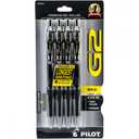 Pilot G2 Premium Retractable Gel Ink Pens, Extra Fine Point, Black, 5 Count
