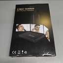 JUSRON 360 Viewing Angle Self Hair Cutting Mirror, Clear Anti-Fog HD Glass (Black Without LED Without Accessories)