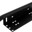 AUXTINGS 22.8 inch Aluminum Bull Bar Front Bumper License Plate Mount Bracket Holder for Offroad LED Light Bar,Black