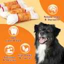 Jungle Calling Chicken Wrap Knotted Bones Dog Chews, Long Lasting Beefhide Treats Real Rawhide Bones for Large Dogs Edible Training Treats (EXP 01/09/26)