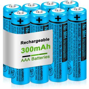 8Pack BK-30AAABU AAA Rechargeable Battery 300mAh 1.2V for Panasonic Cordless Phone Ni-MH AAA 3A Recargables baterias Replacement for Remote Controls, Electronics