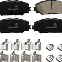 D1210 Front Ceramic Brake Pads Kits Fit for 2006 2007 2008 2009 2010 2011 2012 2013 2014 Toyota Corolla Rav4 Prius V Matrix Pontiac Vibe Lexus HS250H Scion XB XD