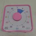 TWENTY5 SEVEN Countdown Timer 7.5 inch, 60 Minute 1 Hour Visual Timer for Classroom Teaching Tool Office Meeting, Mechanical Countdown Clock for Kids Exam Time Management Magnetic, Ombre Pink Macarons