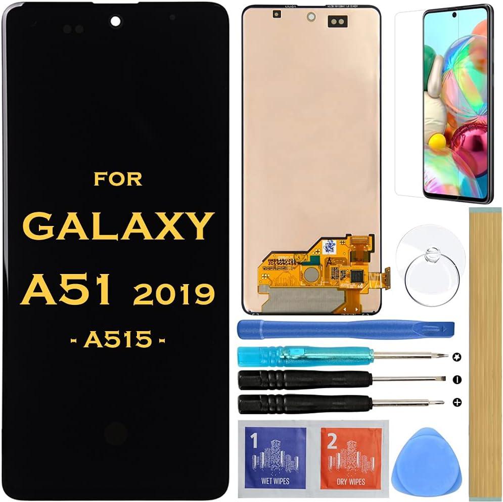 Screen Replacement LCD Display Touch Digitizer Assembly for Samsung Galaxy A51 2019 SM-A515 A515F A515U 6.5" (Black)
