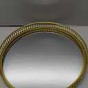 Gold Mirrored Vanity Tray for Bathroom Counter,Metal Decorative Jewelry Storage Tray Cosmetic Perfume Organizer for Dresser,Bedroom,Home Decor,Suit for Candle Holder,Coffee Table Centerpiece,L (9.8")