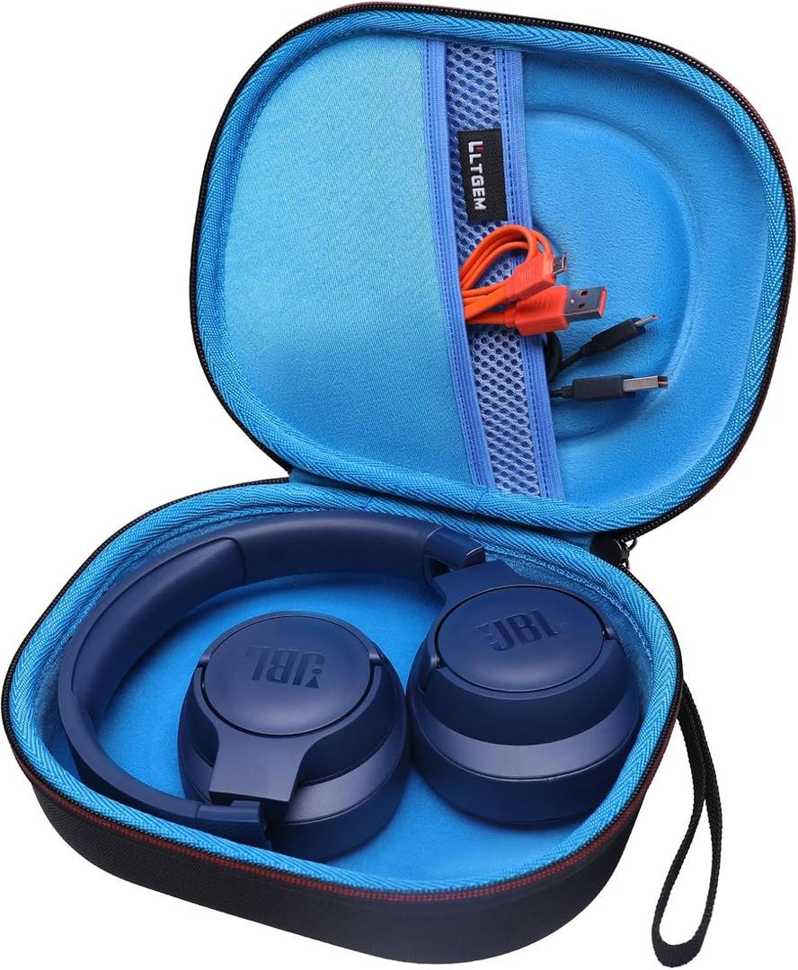 LTGEM EVA Hard Case for JBL Live 770NC/660NC/650BT/460NC/670NC/400BT/500BT and JBL Tune 770NC/710BT/720BT/760NC/700BT/750BT/510BT/660NC/520BT/500/E45BT Bluetooth Wireless Headphone(Light Blue)