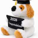 8-Inch Graduation Dog Plush Stuffed Animal, Class of 2026 Keepsake with Cap & Diploma Envelope, Soft Puppy Plush Graduation Gift for Kids, Teens & College Grads