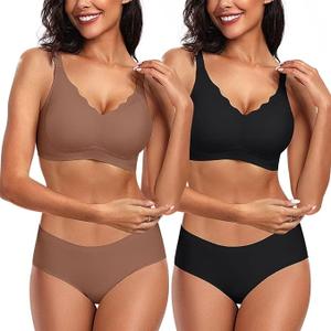 Wireless Bras for Women Bralette - Womens Seamless Push Up Full Coverage Wirefree Padded Sleep Bra with Support and Lift, Size: M