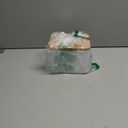 Recipe Box with Cards and Dividers Set 4x6 Recipe Holder for Kitchen Counter Metal White Honeycomb Pattern Embossed Recipe Card Box with Wooden Grooved Lid