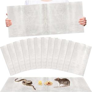 12 Pack Large Super Sticky Rat Glue Traps, Mouse Glue Traps, Sticky Trap for Mouse Mice Snake Rat Snake for Home Outdoor Indoor Restaurant Office (26" x 11")