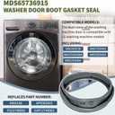 MDS65736915 Washer Door Boot Gasket Seal Compatible with LG Washer Boot Gasket WM3400CW,WM3500CW,WM3600HWA, WM3600HVA,WM3700HVA,WM3700HWA,WM3700HRA, Washer Door Seal Replaces 4964148,EAP12748962