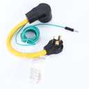 Generic Dryer Adapter 10-30P to 14-30R EV Charge Adapter 125/250Volt. 3 Prong 30Amp Male Plug to 4 Prong 30 Amp Female 1.5FT Extension Cord with Green Grounding Wire.STW 10/3. ETL Listed.