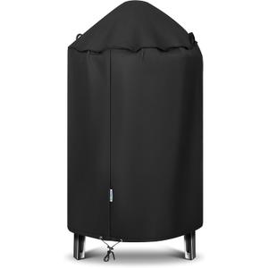 SunPatio Round Bullet Smoker Cover 30 Inch, Heavy Duty Waterproof Pit Barrel Grill Cover for Weber, Charbroil, Char-Griller Kamado and More Grill, 30" Dia x 36" H