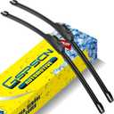 GSPSCN 26''+17'' Metal Base 2X Lifespan Windshield Wiper Blades (Pack of 2)OEM Quality Premium Original Quiet Wiper BladesStable All-Season J Hook Replacement Wipers