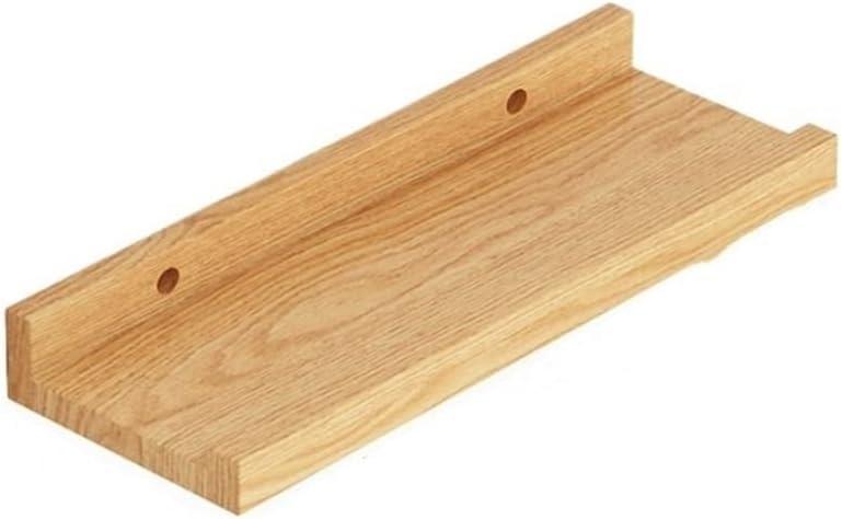 Wooden Wall Shelves, Wall Storage Racks, Straight Board Bookshelf, Wall Decoration, Suitable for Living Room, Kitchen, Bedroom(Natural,11.8 * 5.9 * 1.7)