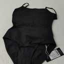 Daydance Camisole Dance Leotards for Women Cotton Spaghetti Straps Ballet Costumes (Small, Black-single Straps)