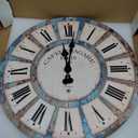 Large Wall Clocks for Living Room Decor 16 Inch Round Decorative Clocks for Walls Non Ticking Wall Clock Battery Operated(No Solid Wood, It is with MDF Material)