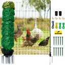 Electric Poultry Netting, 47.2" H x 164'L Electric Chicken Fence for Chickens, Ducks,Turkeys, Sheep, Geese, Portable Poultry Nets Fence kit for the Yard,Backyards,Farms,Ranches, Energizer Not Included