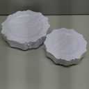 COLOSUS 60PCS White Plastic Plates for 30 guests-Fancy Plastic Beaded Plates,Disposable Christmas plastic plates,Include 30 PCS 10.5" Dinner Plates & 30PCS 8.25" Dessert-Platos for Christmas