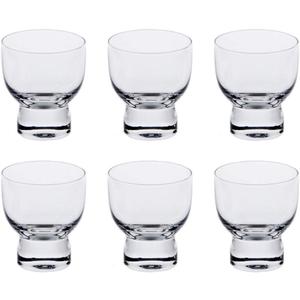 Happy Sales HSSC-6CLR2, Set of 6 Cold Glass Sake Cup Cups, Clear Glass