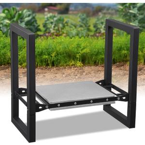 Garden Kneeler and Seat, Foldable Garden Stool 400lbs Heavy Duty Garden Tools Protects Knees and Back, Women and Men Seniors Gardener,Large 19.7"x10"x18.5"