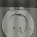 Bemis 500TTT Durable Wood Toilet Seat, Secure Hinges Stay Tight, Made in USA, Round, White