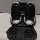 Electric Salt and Pepper Grinder Set with Rechargeable Base - Automatic Refillable Electric Salt and Pepper Shakers with Large Capacity, LED Light & Adjustable Coarseness, Black