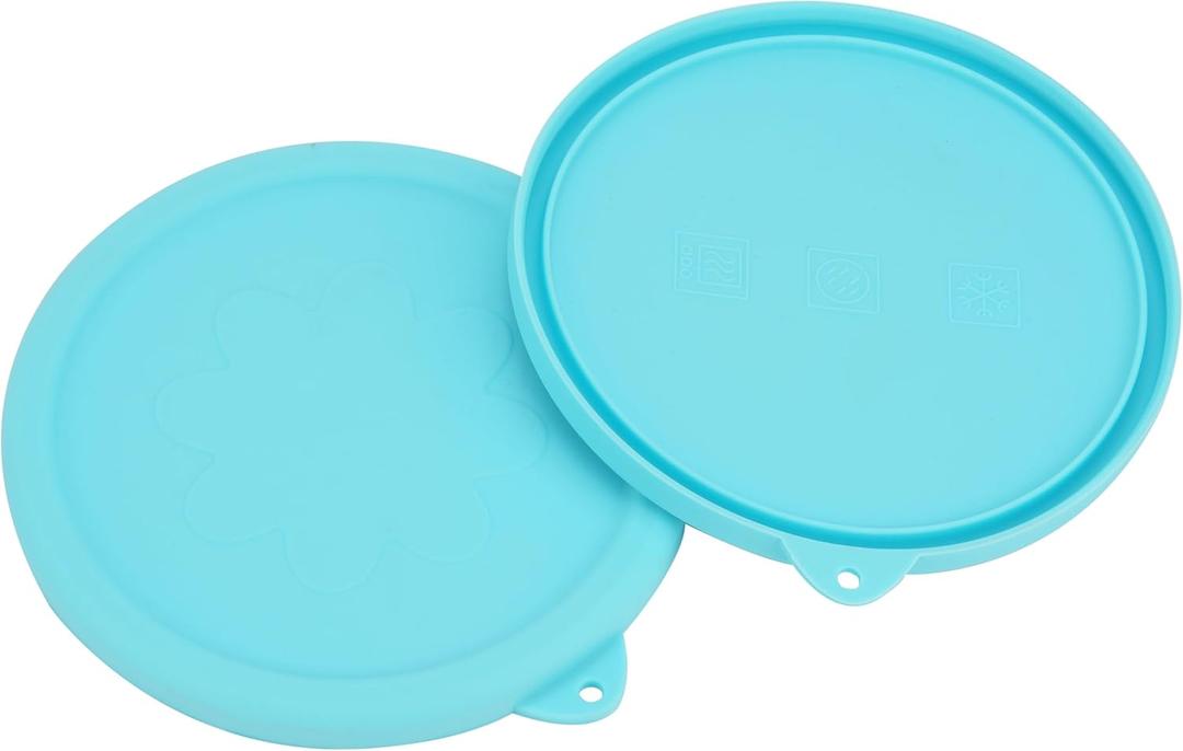 2-Pack Silicone Lids for Pyrex Sculpted Glass Mixing Bowls - Small Sizes Only Fit with 7401-S 3-cup, Dishwasher & Microwave Safe, Blue (Lids Only)